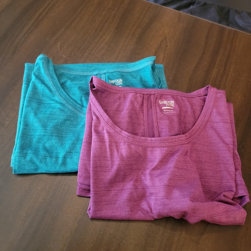 Danskin Now Drimore Shirts For Women One Teal And One Plum